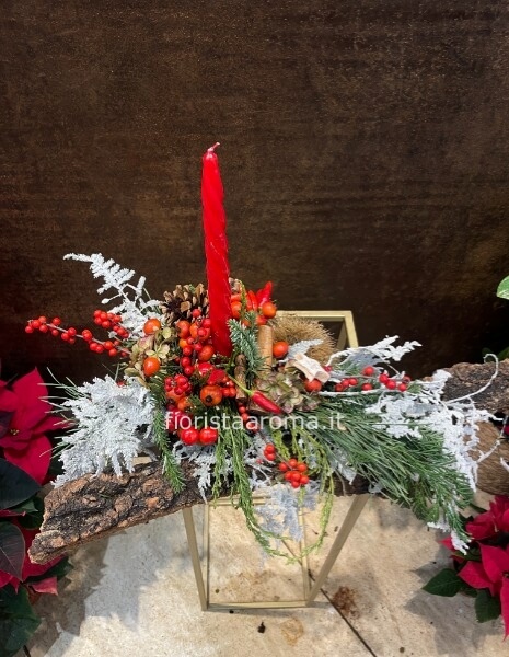 Centrotavola corteccia allungato