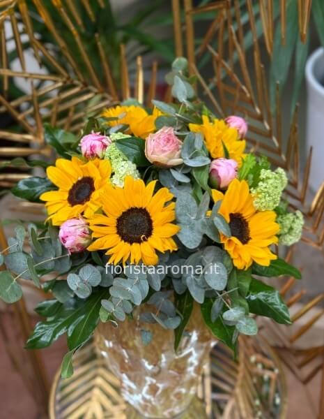 Girasoli e peonie