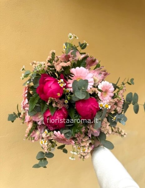 Bouquet della mamma rosa